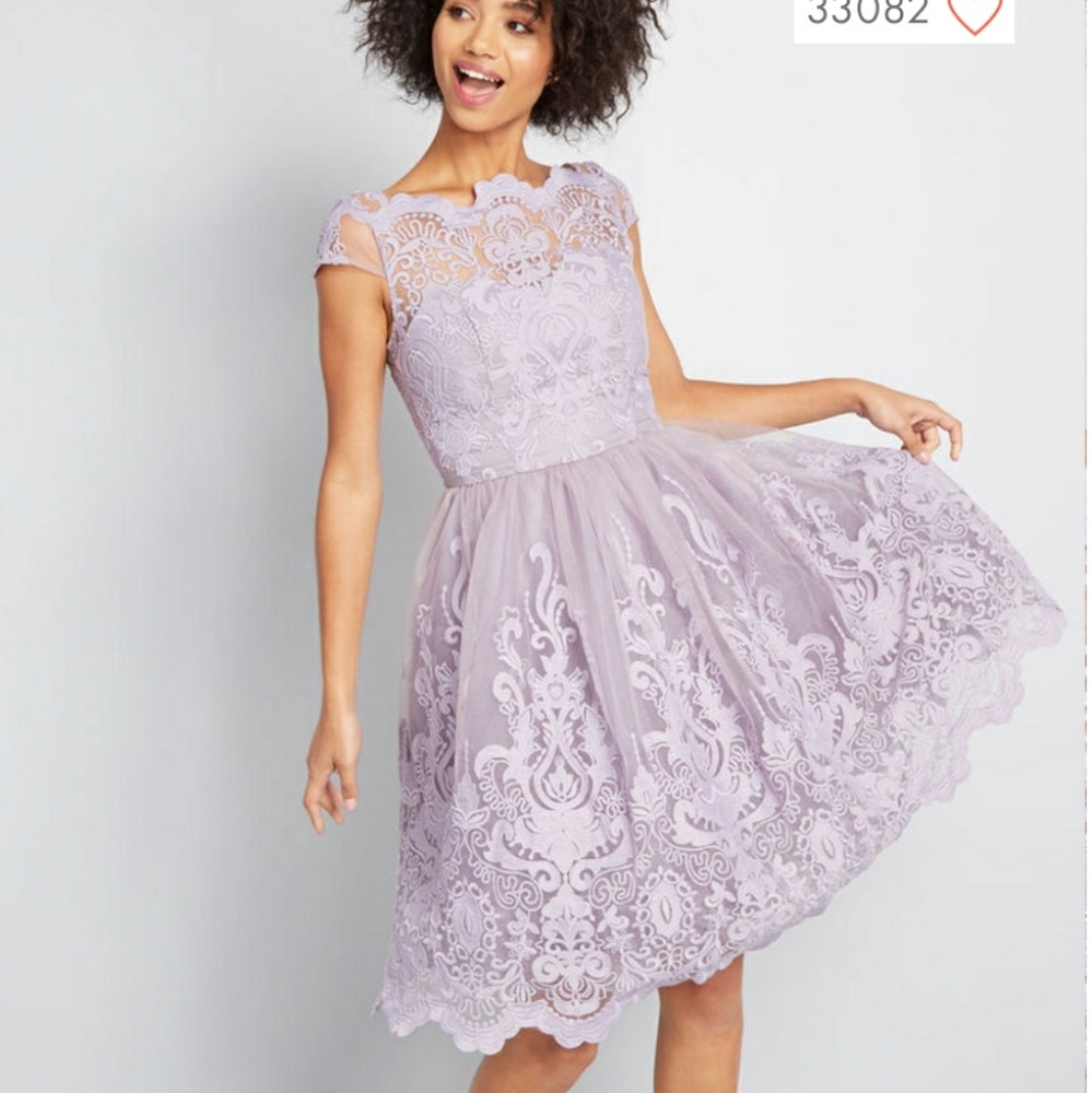 Embroidered Lace dress by Chi Chi London!